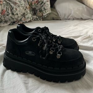 Skechers jammers cool block platform sneaker in black